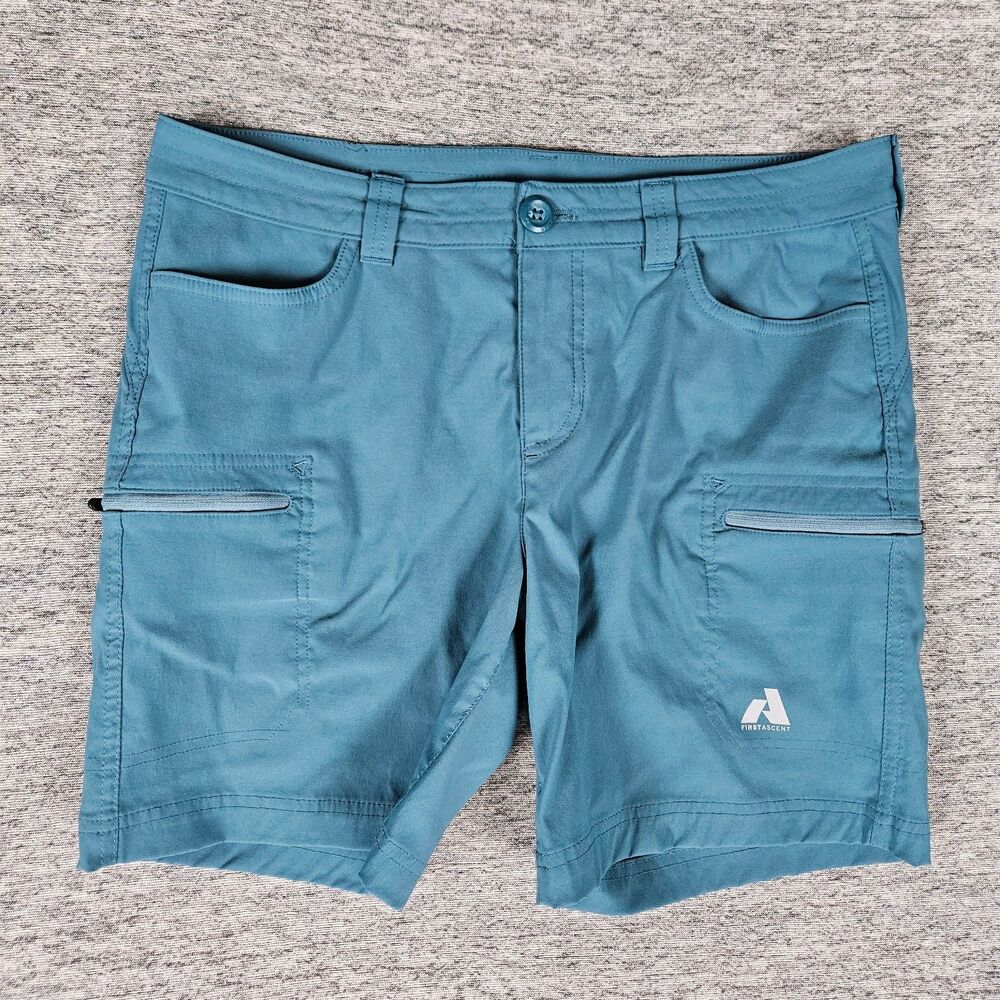 Eddie Bauer First Ascent Guide Pro Shorts Women's 8 Blue Nylon 6" Cargo Hiking